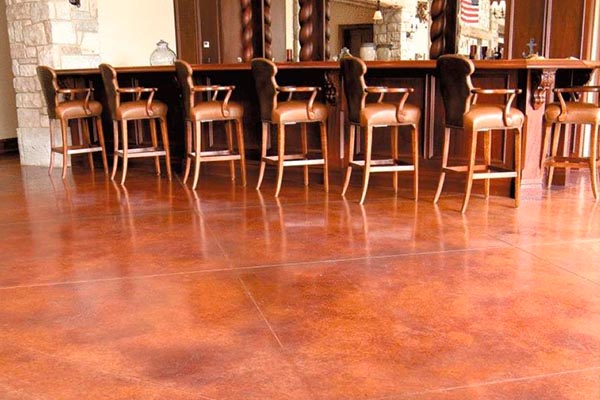 image of floor with tan stains